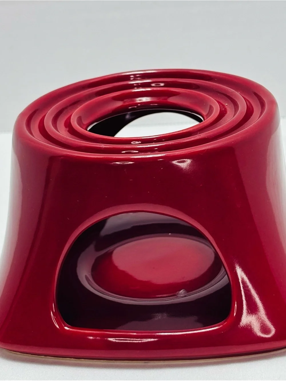 Deep Red Ceramic Wax Melt Warmer Base- Home Accents